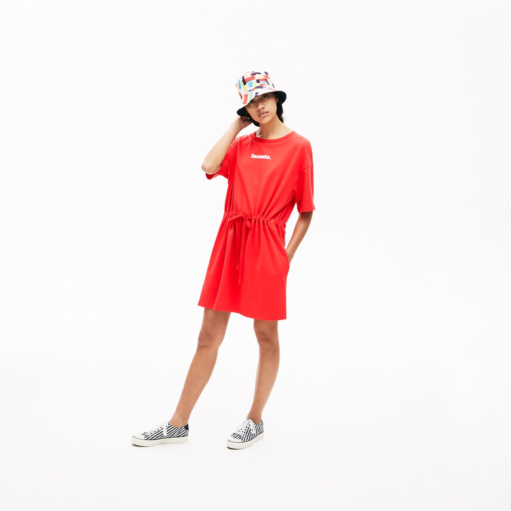 Wo  Signature Cotton Fleece T-shirt Dress | Lacoste Womens