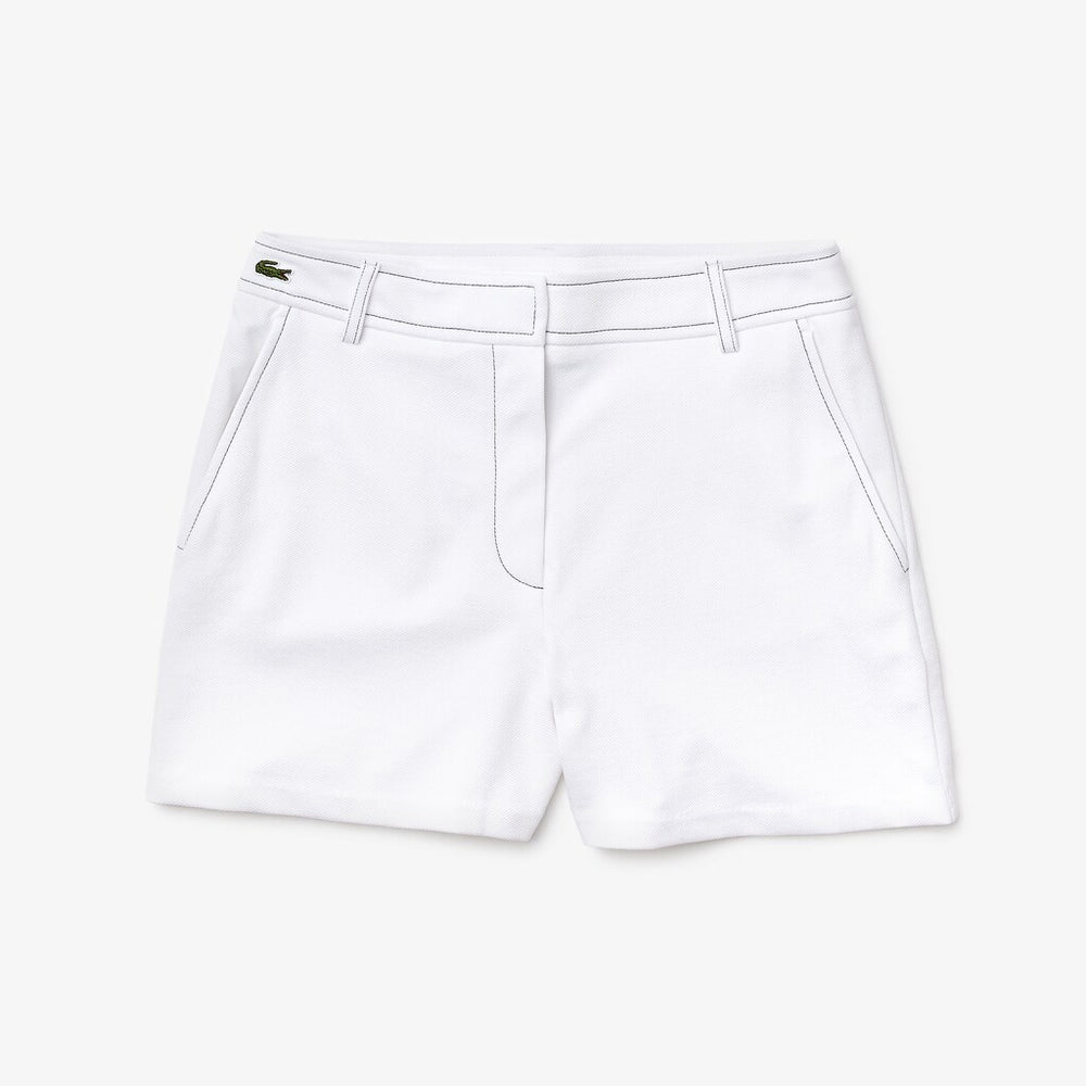 Wo  Made in France Contrast Stitching Shorts | Lacoste Womens