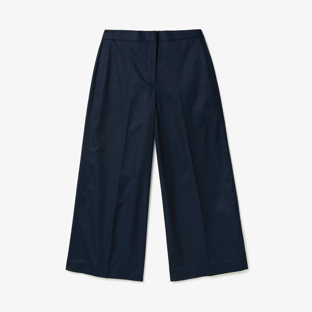 Wo  Wide Cropped Cotton Pants | Lacoste Womens