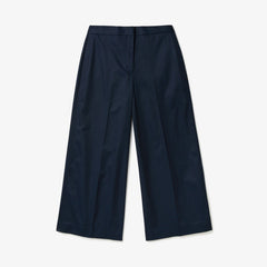 Wo  Wide Cropped Cotton Pants | Lacoste Womens