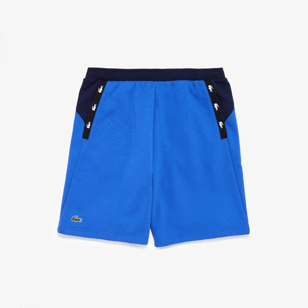 SPORT Crocodile Striped Colorblock Fleece Shorts | Lacoste Mens