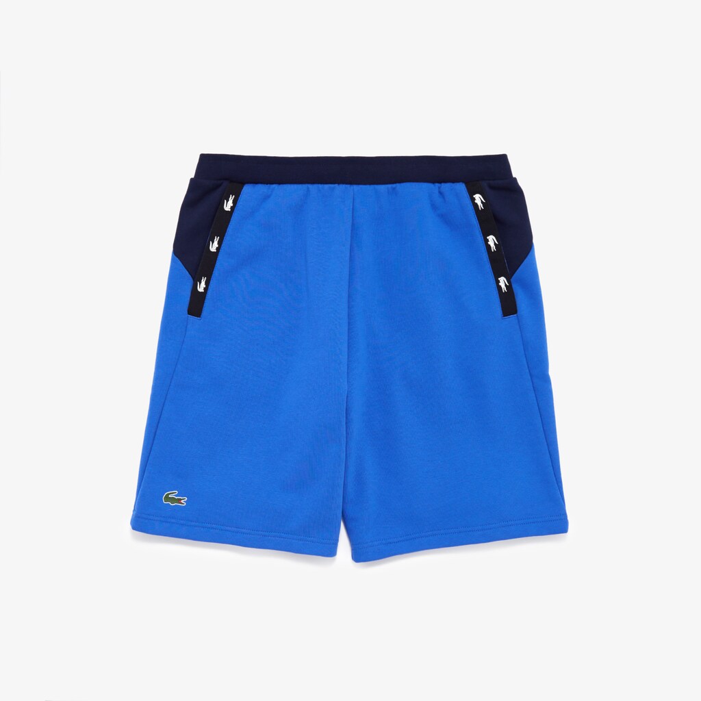 SPORT Crocodile Striped Colorblock Fleece Shorts | Lacoste Mens