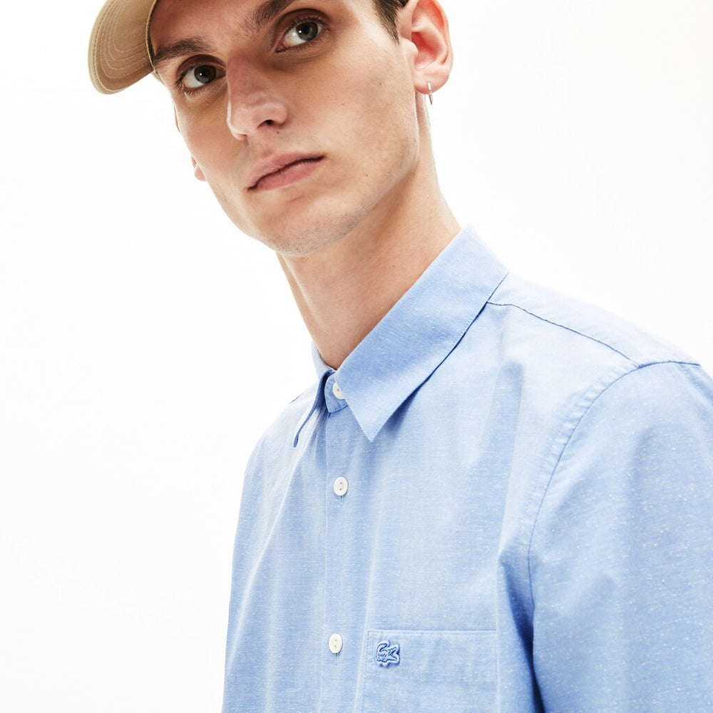 Regular Fit Cotton and Silk Shirt | Lacoste Mens