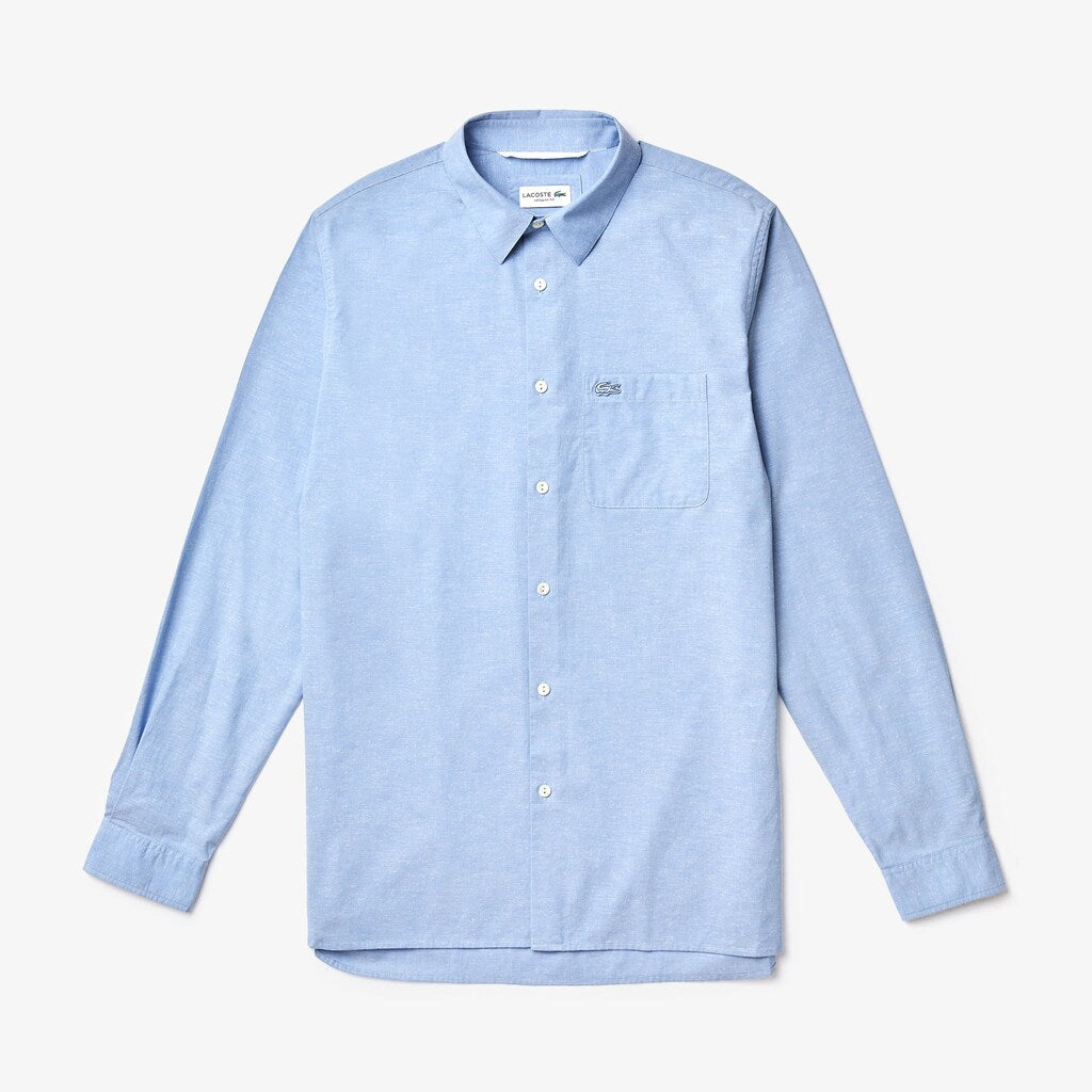 Regular Fit Cotton and Silk Shirt | Lacoste Mens