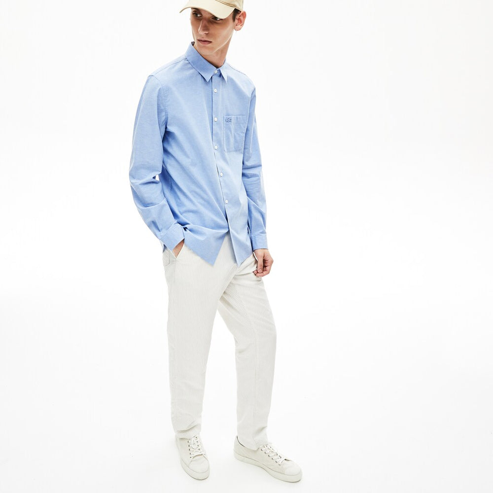 Regular Fit Cotton and Silk Shirt | Lacoste Mens