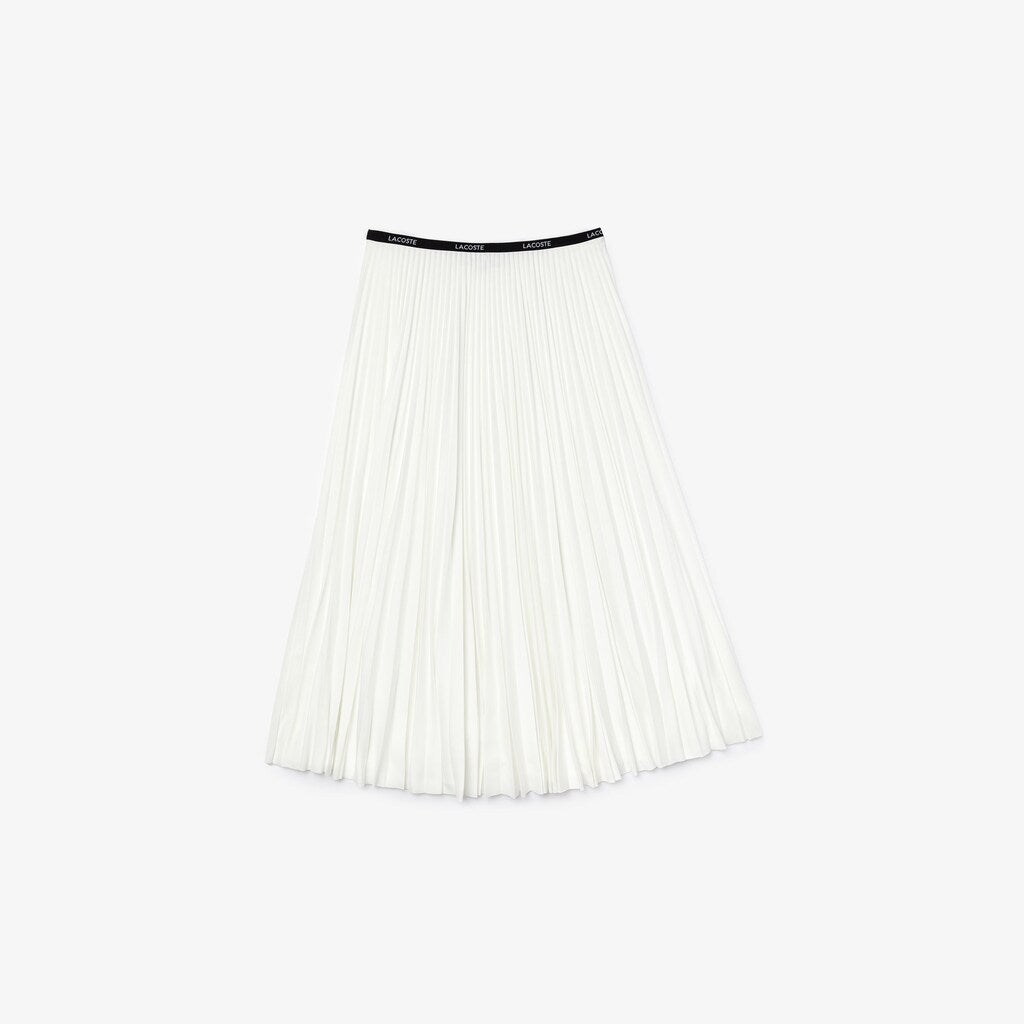 Wo  Branded Elasticised Pleated Skirt | Lacoste Womens