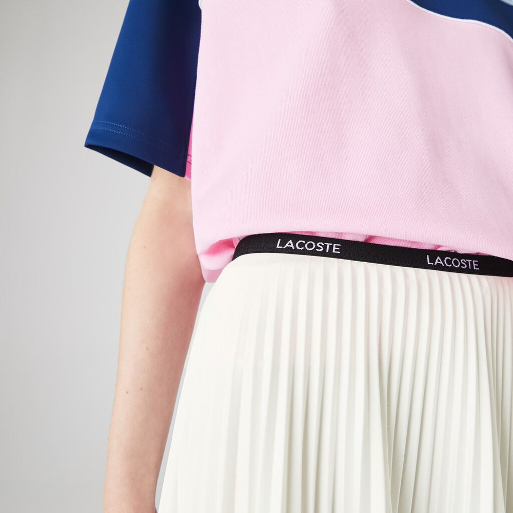 Wo  Branded Elasticised Pleated Skirt | Lacoste Womens