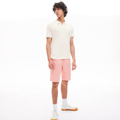 Tunisian Collar Linen And Cotton Regular Fit Polo Shirt | Lacoste Mens