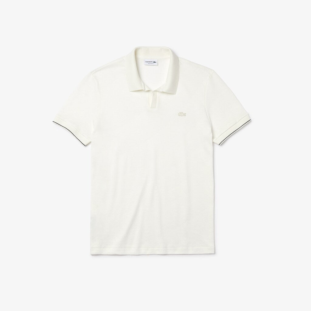 Tunisian Collar Linen And Cotton Regular Fit Polo Shirt | Lacoste Mens