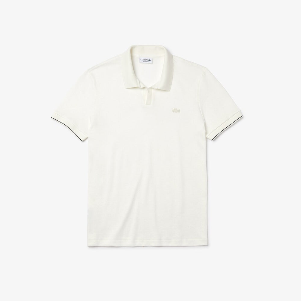 Tunisian Collar Linen And Cotton Regular Fit Polo Shirt | Lacoste Mens