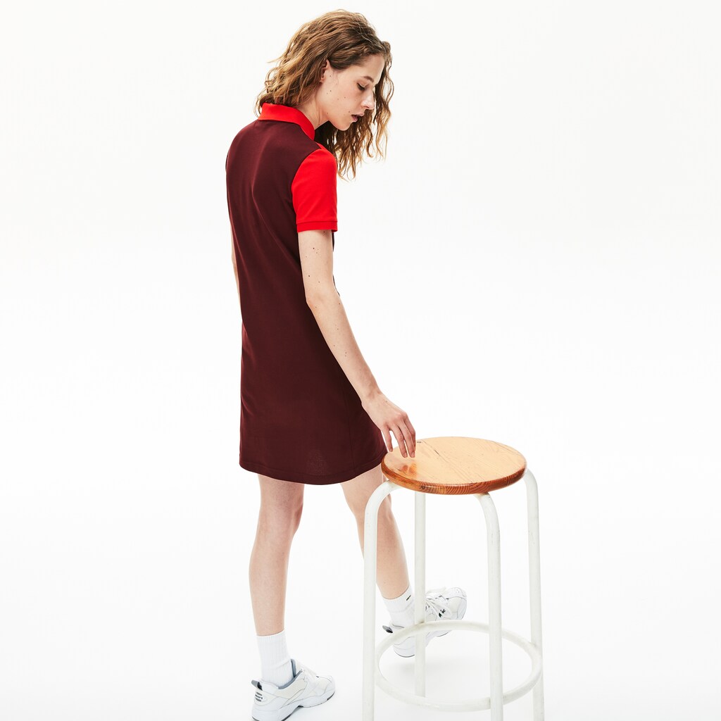Wo  Color-Blocked Stretch Cotton Polo Dress | Lacoste Womens