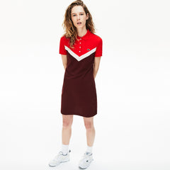 Wo  Color-Blocked Stretch Cotton Polo Dress | Lacoste Womens