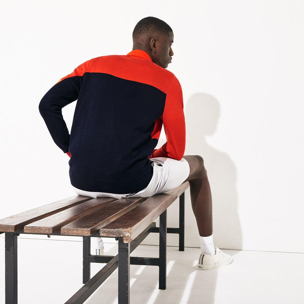 SPORT Breathable Knit Crew Neck Golf Sweater | Lacoste Mens