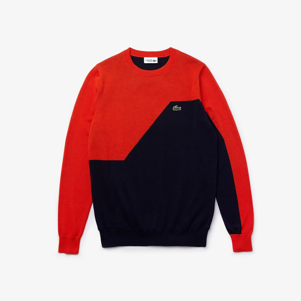 SPORT Breathable Knit Crew Neck Golf Sweater | Lacoste Mens