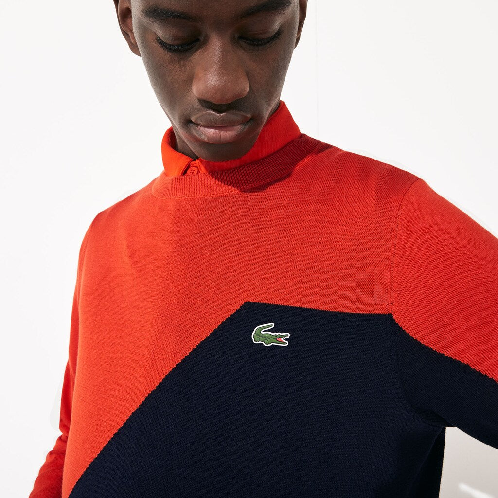SPORT Breathable Knit Crew Neck Golf Sweater | Lacoste Mens