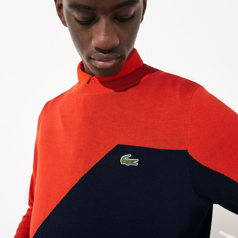 SPORT Breathable Knit Crew Neck Golf Sweater | Lacoste Mens