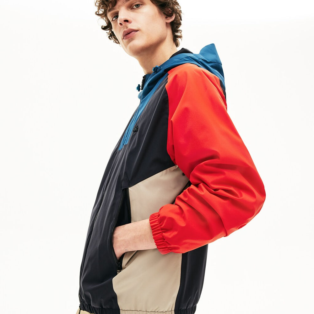 Motion Water-Resistant Colorblock Zip Jacket | Lacoste Mens