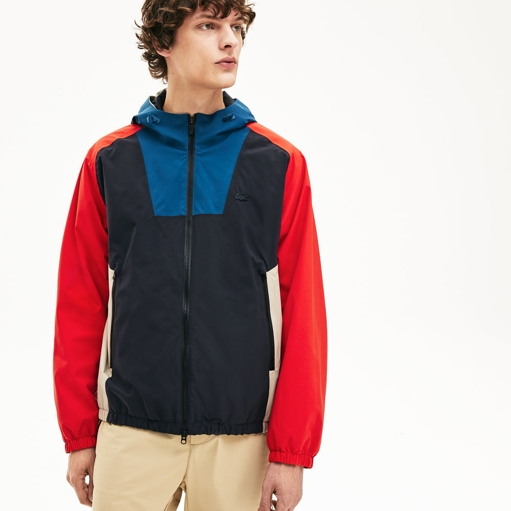 Motion Water-Resistant Colorblock Zip Jacket | Lacoste Mens