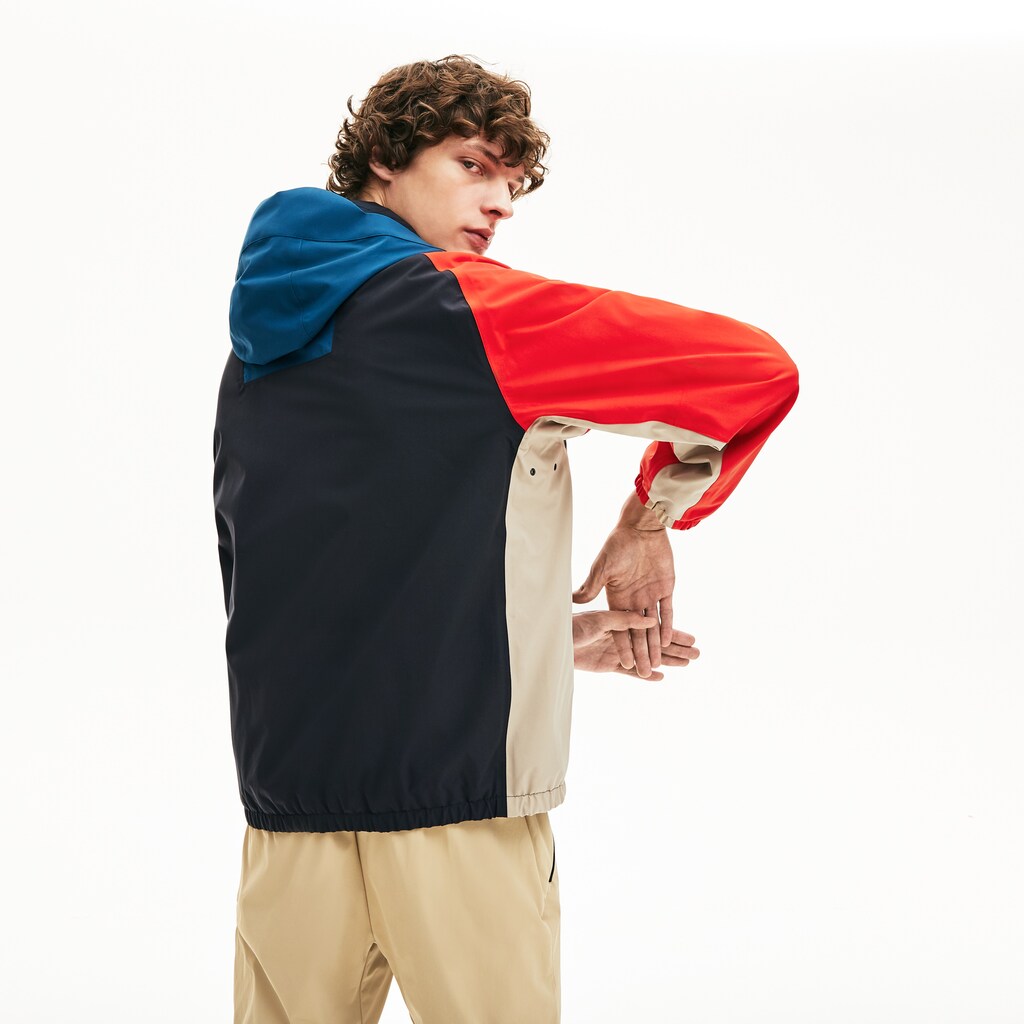 Motion Water-Resistant Colorblock Zip Jacket | Lacoste Mens