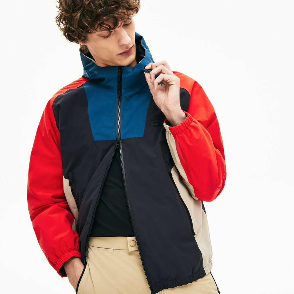 Motion Water-Resistant Colorblock Zip Jacket | Lacoste Mens