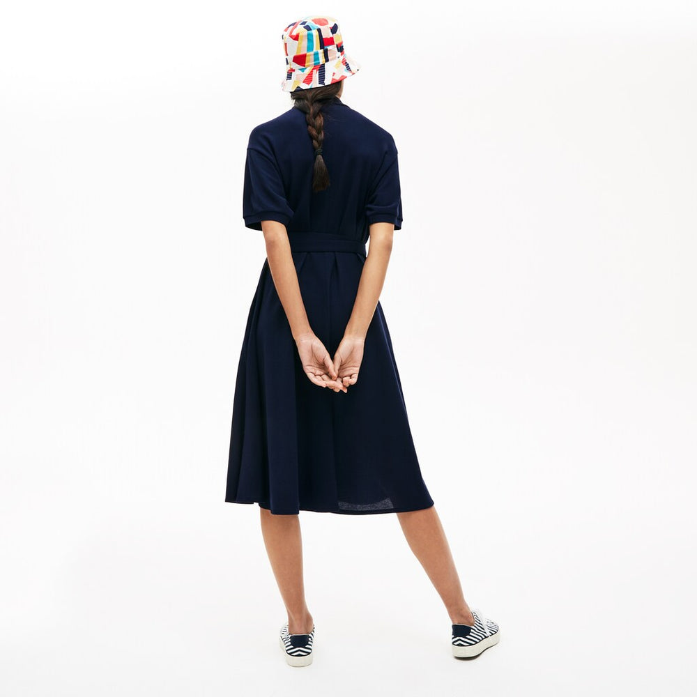 Wo  Cotton Piqué Belted Polo Dress | Lacoste Womens