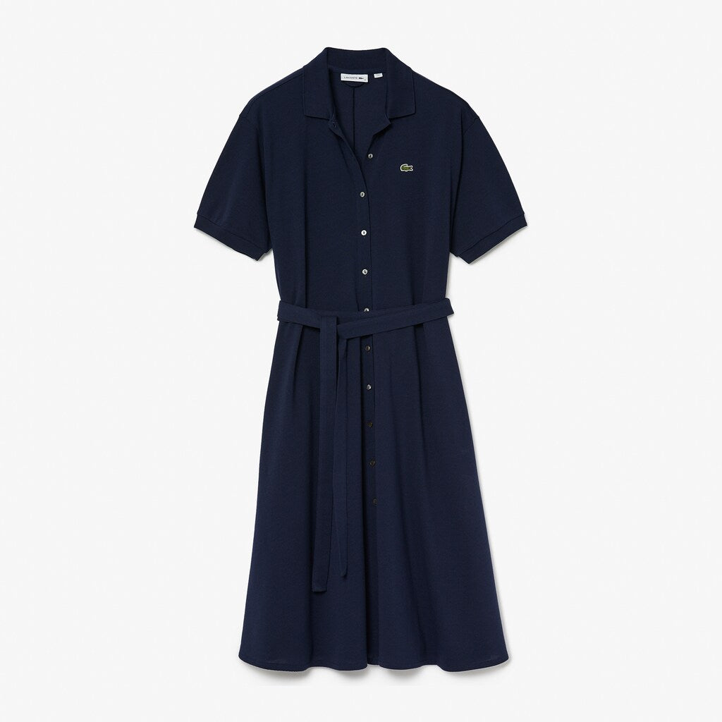 Wo  Cotton Piqué Belted Polo Dress | Lacoste Womens