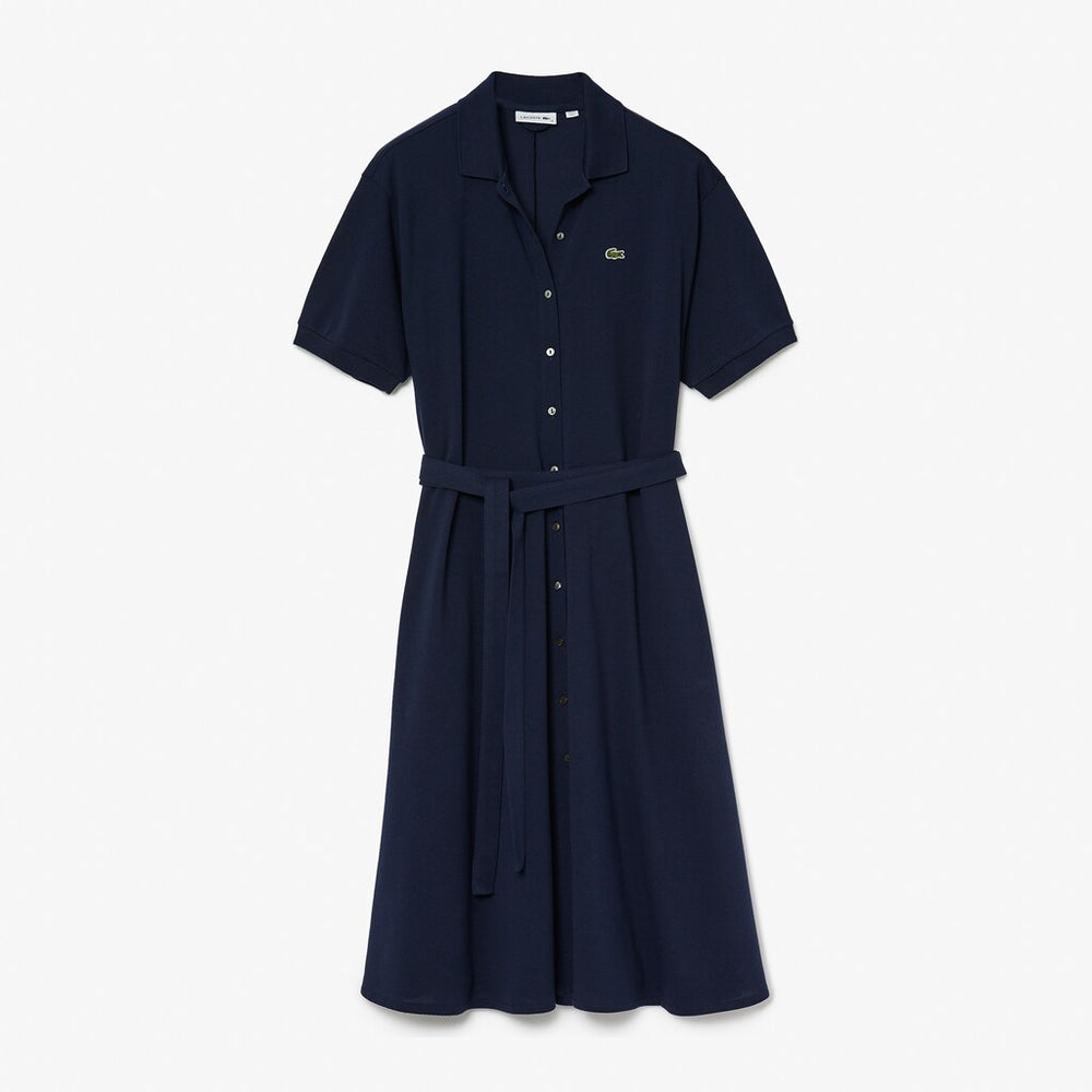 Wo  Cotton Piqué Belted Polo Dress | Lacoste Womens