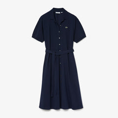Wo  Cotton Piqué Belted Polo Dress | Lacoste Womens