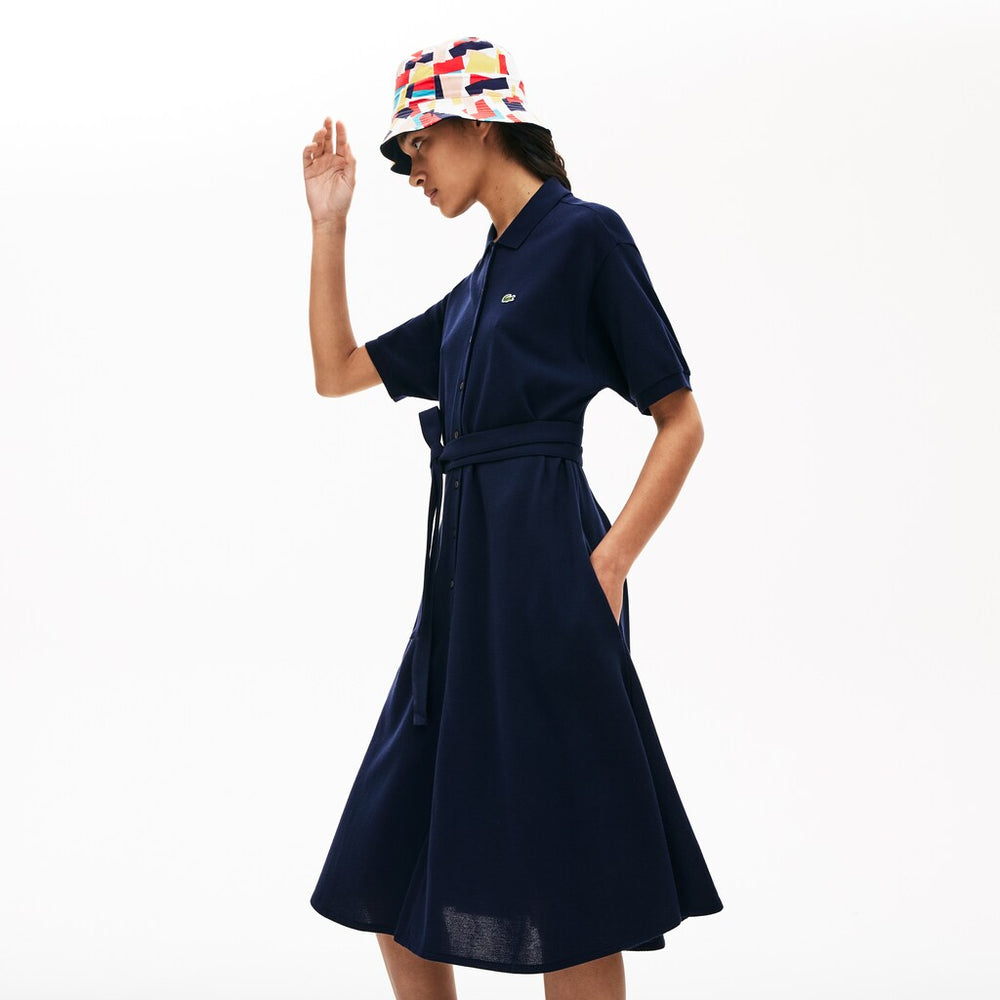 Wo  Cotton Piqué Belted Polo Dress | Lacoste Womens