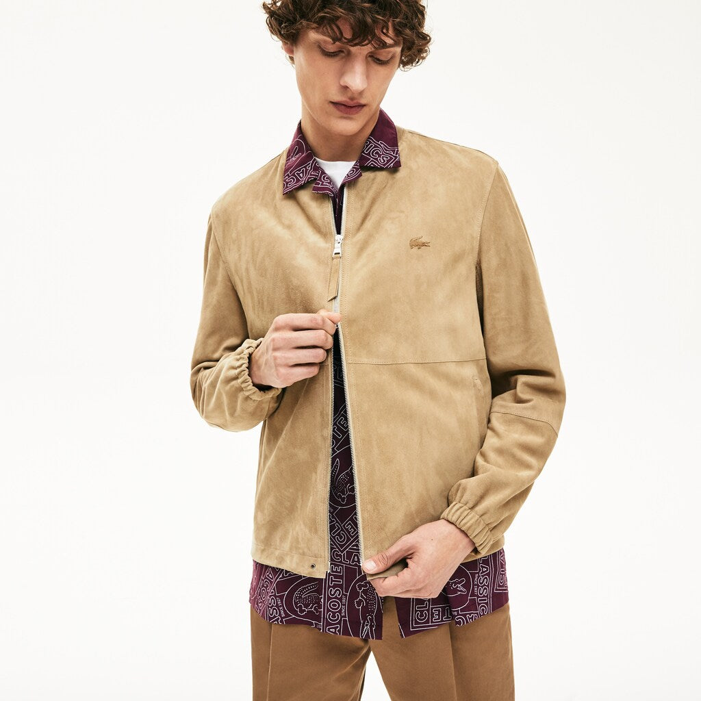 Suede Zip-Up Bomber | Lacoste Mens