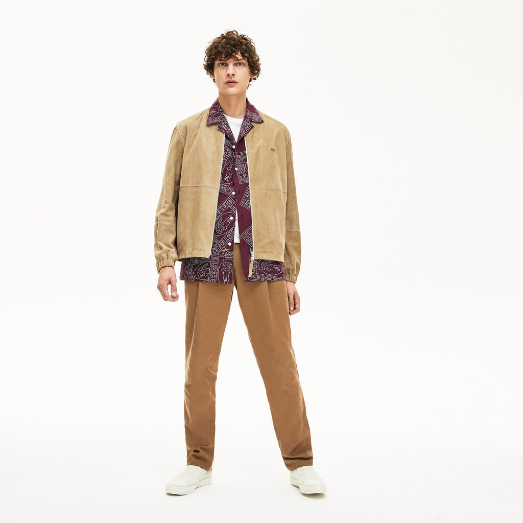 Suede Zip-Up Bomber | Lacoste Mens