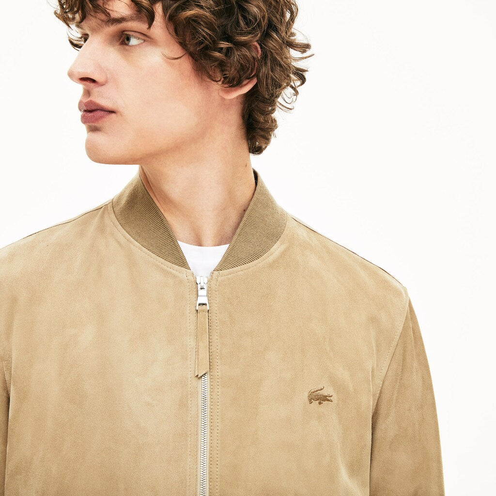 Suede Zip-Up Bomber | Lacoste Mens