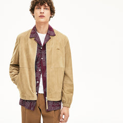 Suede Zip-Up Bomber | Lacoste Mens