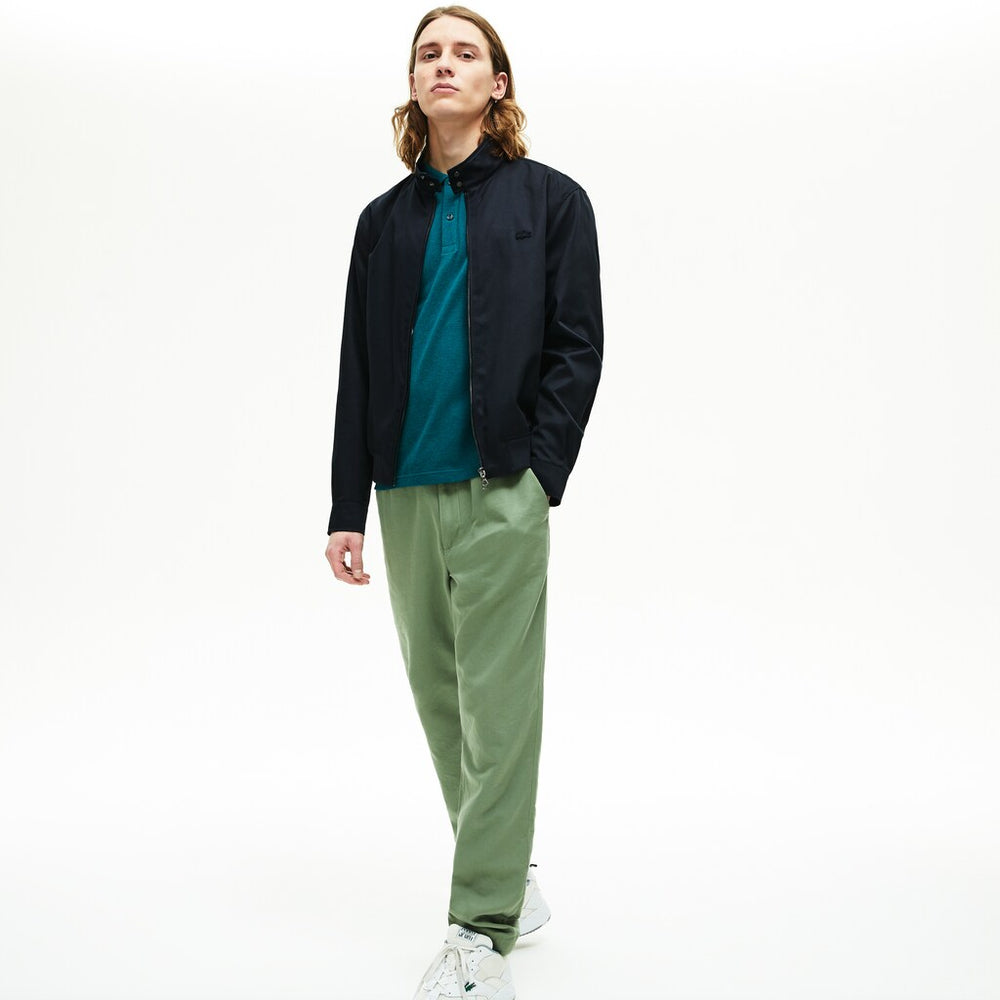 Lightweight Cotton Zip Harrington Jacket | Lacoste Mens