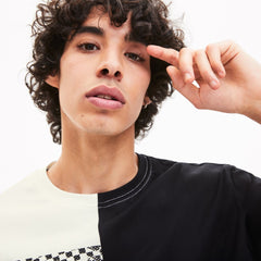 Unisex LIVE Graphic Print Cotton T-shirt | Lacoste Mens|Womens