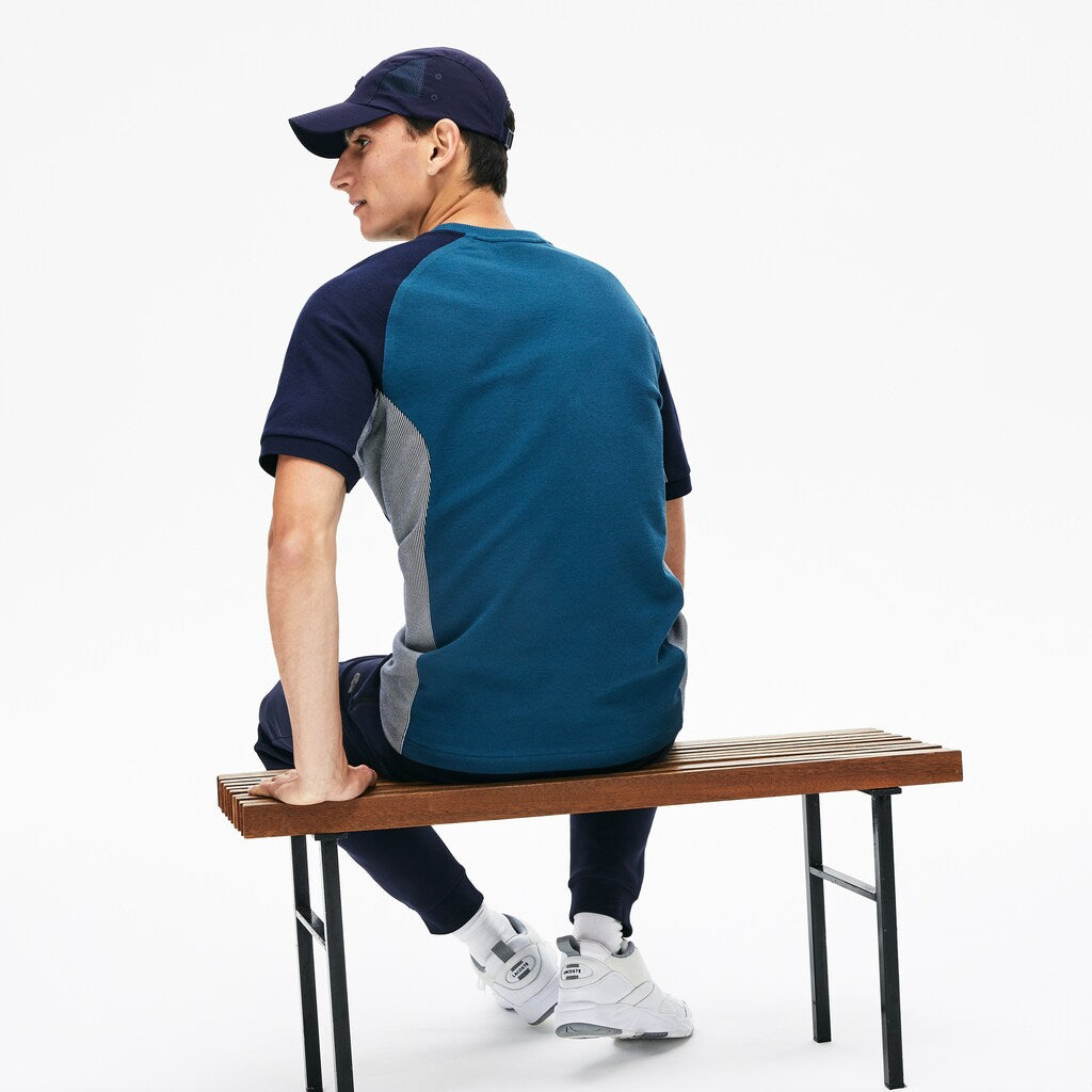 Motion Regular Fit Colorblock Cotton-Piqué Performance T-shirt | Lacoste Mens