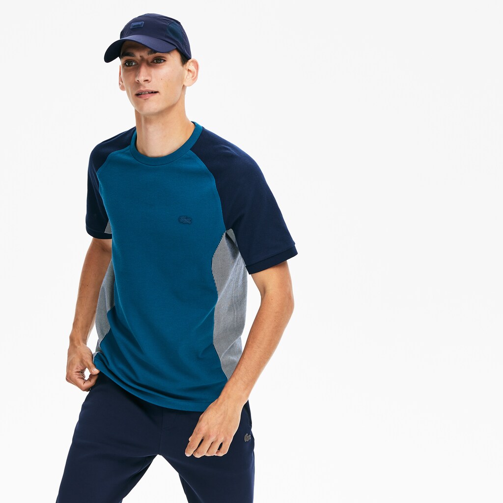 Motion Regular Fit Colorblock Cotton-Piqué Performance T-shirt | Lacoste Mens