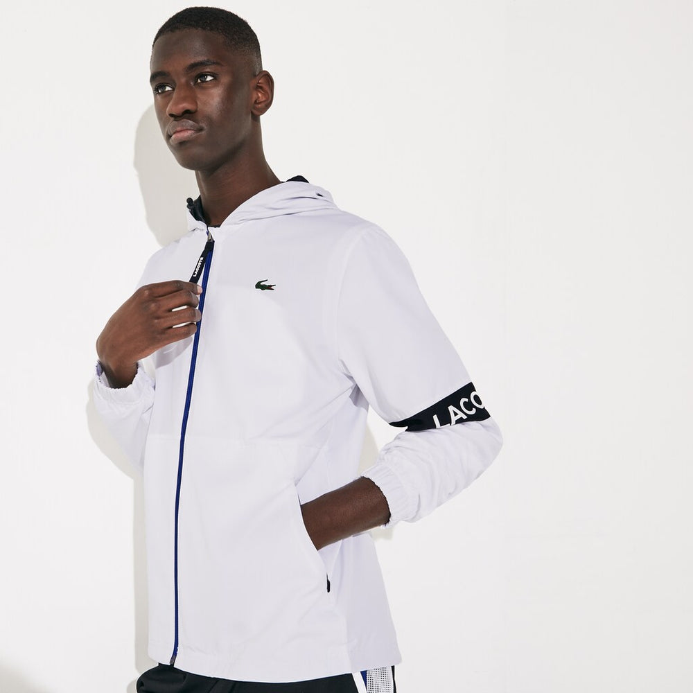 SPORT Water-Resistant Hooded Zip-Up Jacket | Lacoste Mens