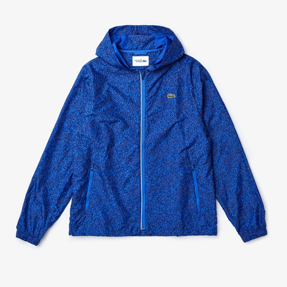 SPORT Hooded Print Zip Jacket | Lacoste Mens