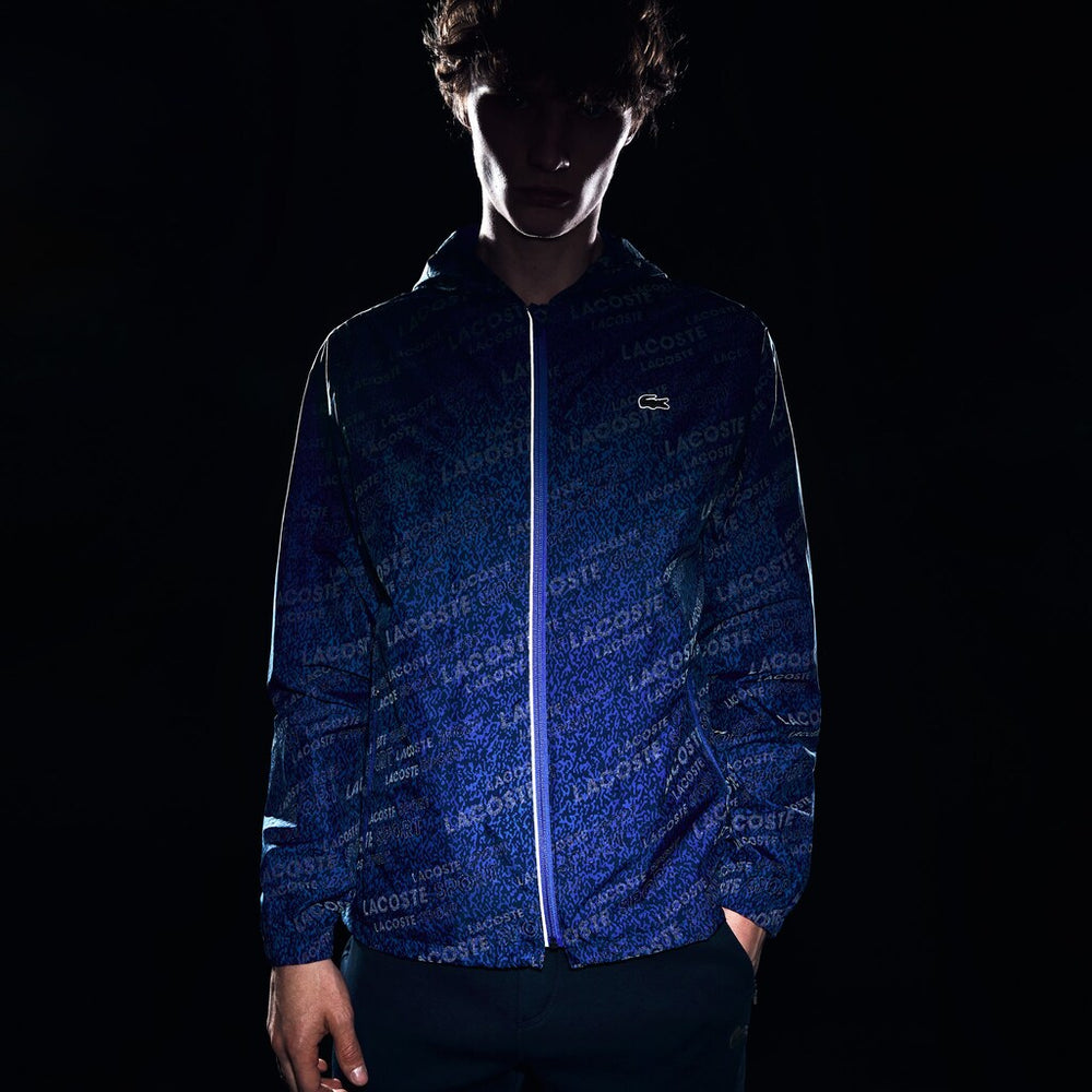 SPORT Hooded Print Zip Jacket | Lacoste Mens