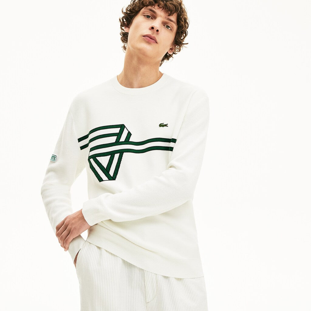 Band Design Heritage Knit Sweater | Lacoste Mens
