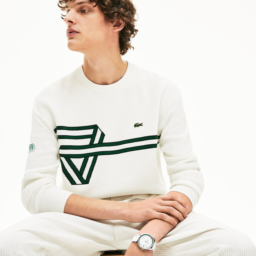 Band Design Heritage Knit Sweater | Lacoste Mens