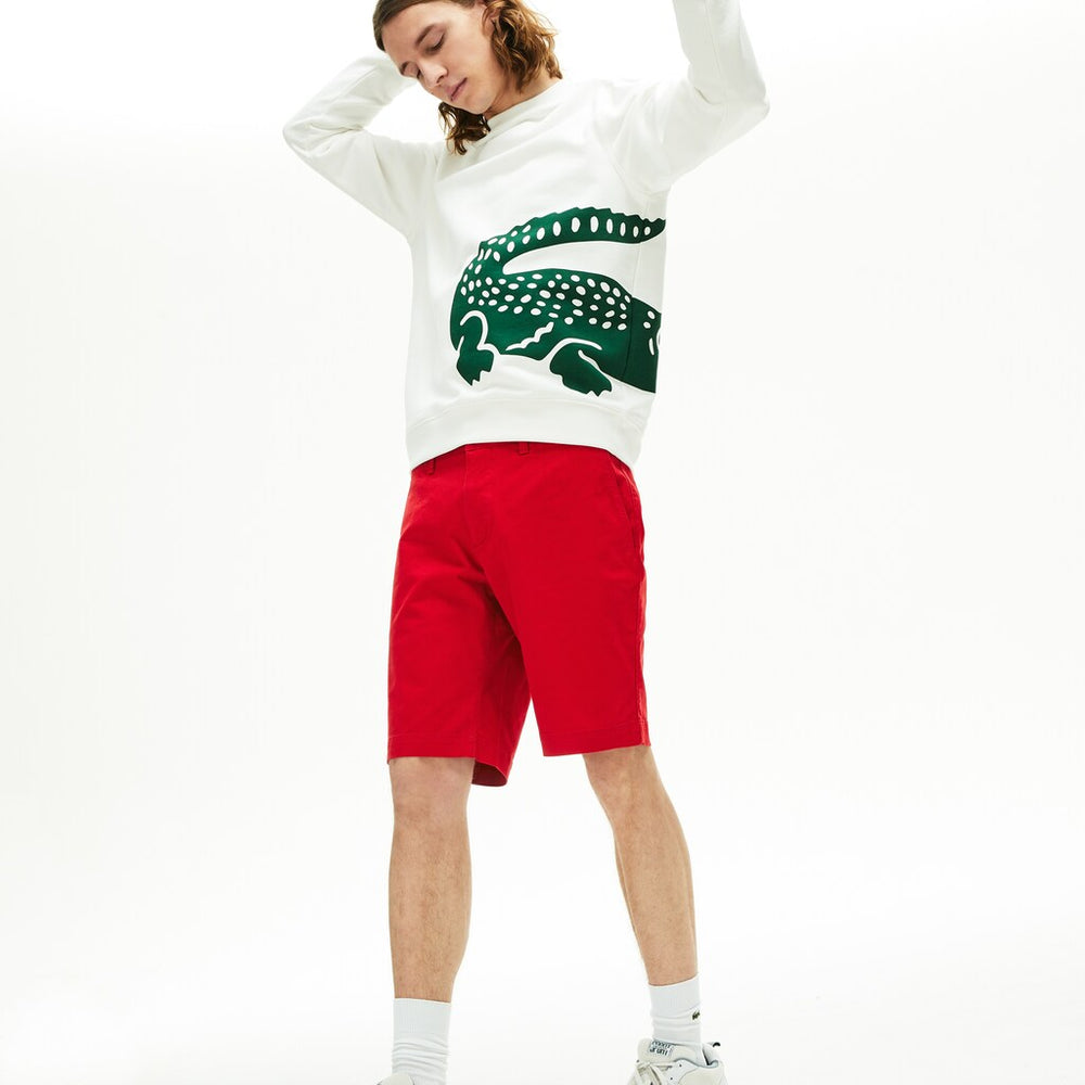Slim Fit Stretch Gabardine Shorts | Lacoste Mens