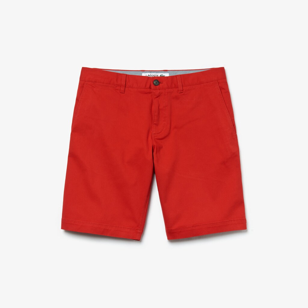 Slim Fit Stretch Gabardine Shorts | Lacoste Mens