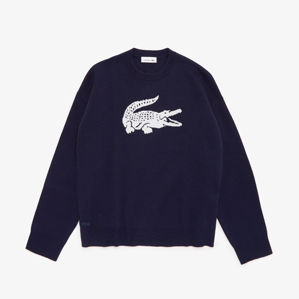 Wo  Oversized Logo Cotton Stretch Sweater | Lacoste Womens