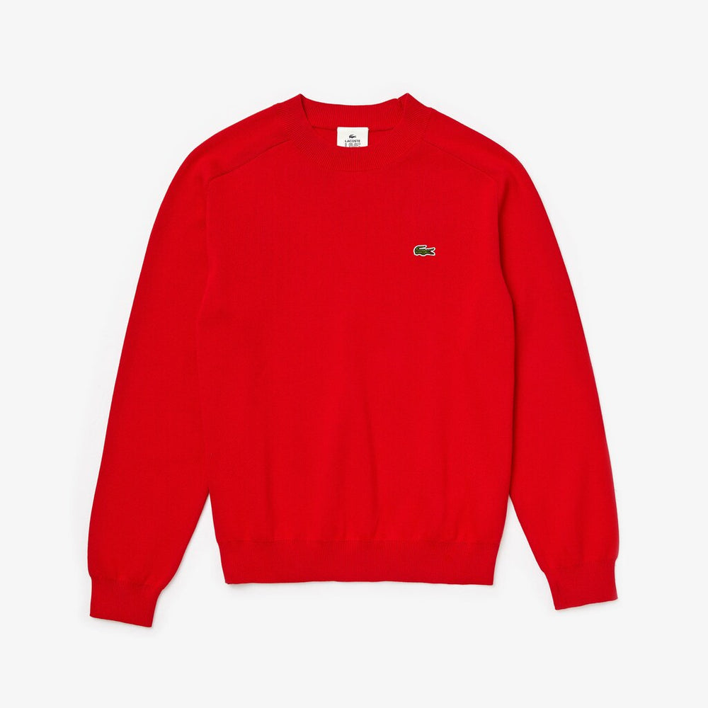 LIVE Signature Cotton Crewneck Sweater | Lacoste Mens