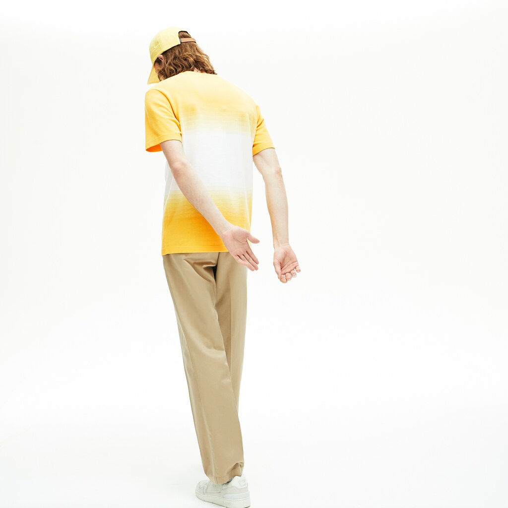 Made in France Cotton Piqué Cotton Crew Neck T-shirt | Lacoste Mens