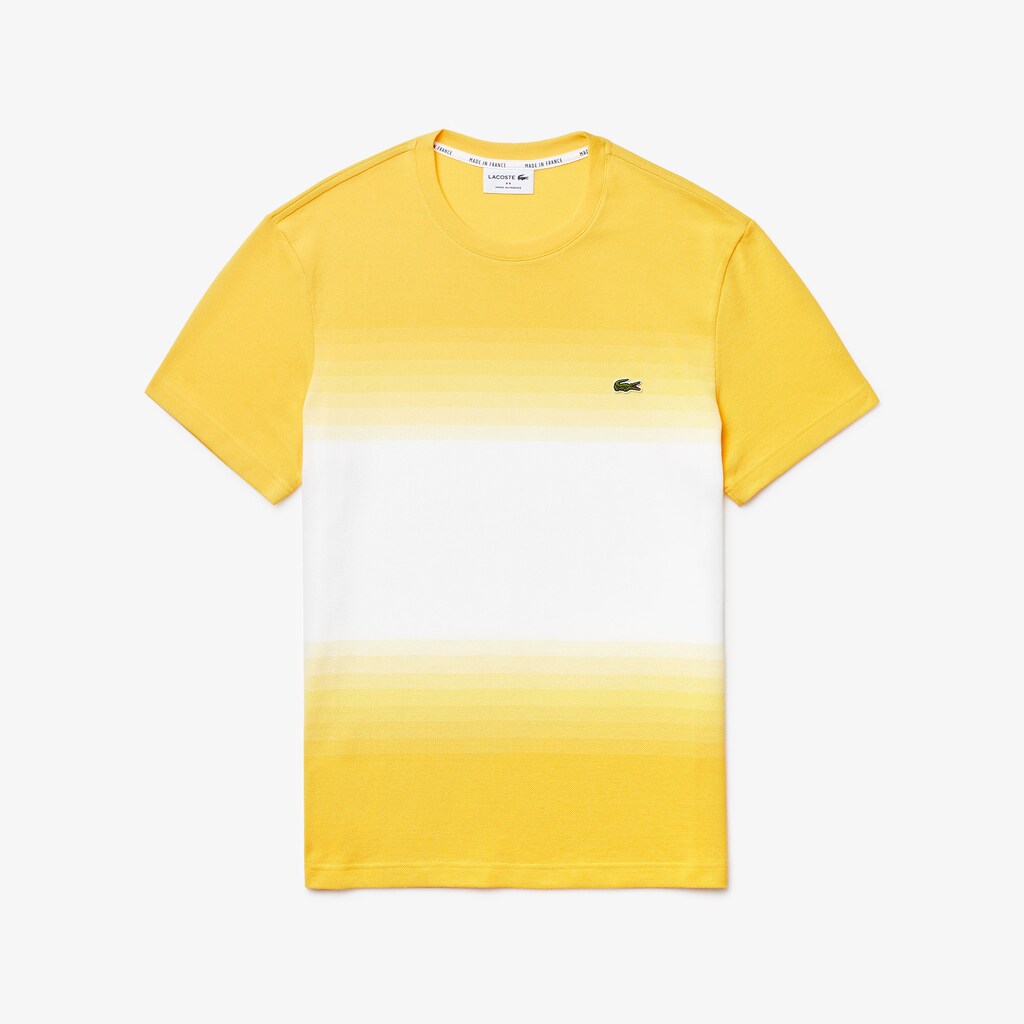 Made in France Cotton Piqué Cotton Crew Neck T-shirt | Lacoste Mens