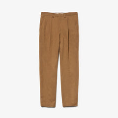 Pleated Cotton-Linen Chinos | Lacoste Mens