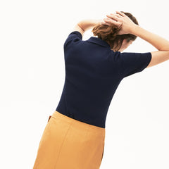 Wo  Buttoned Polo Collar Sweater | Lacoste Womens